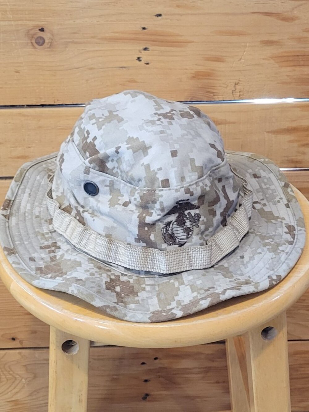 Vintage Y2K USMC Desert MARPAT Camo Field Cover Boonie Cap - LG